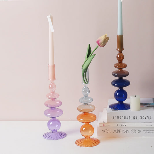 Minimalist Glass Candlestick — view 2