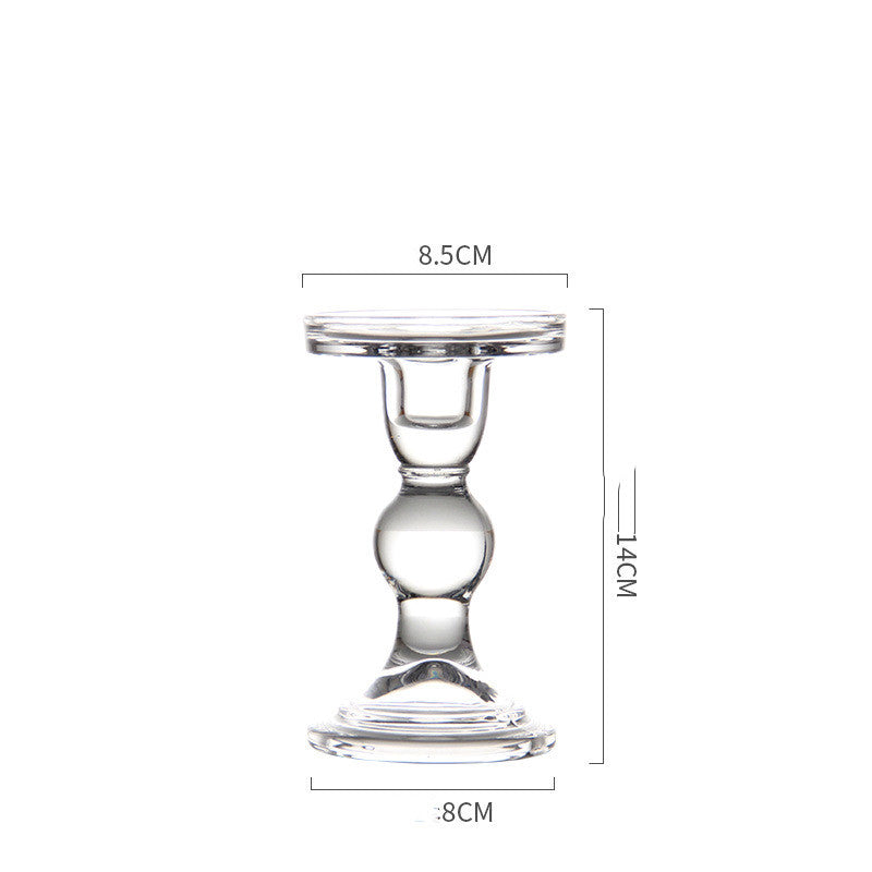 Clear Glass Candle Holder Set — view 2