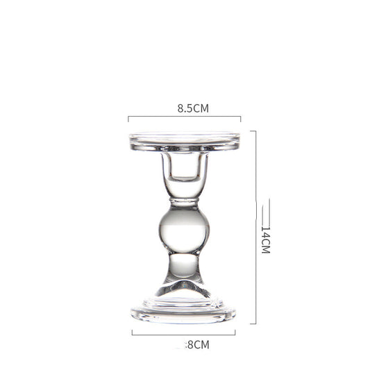 Clear Glass Candle Holder Set — view 2