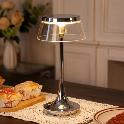 Touch Control Type-C Charging Desk Lamp — chrome touch-dimming desk lamp | BYHIMSELF