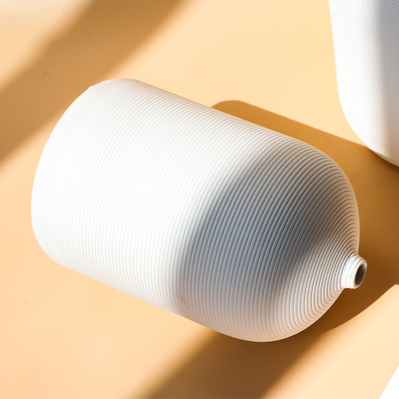 Striped Ceramic Vase — view 2
