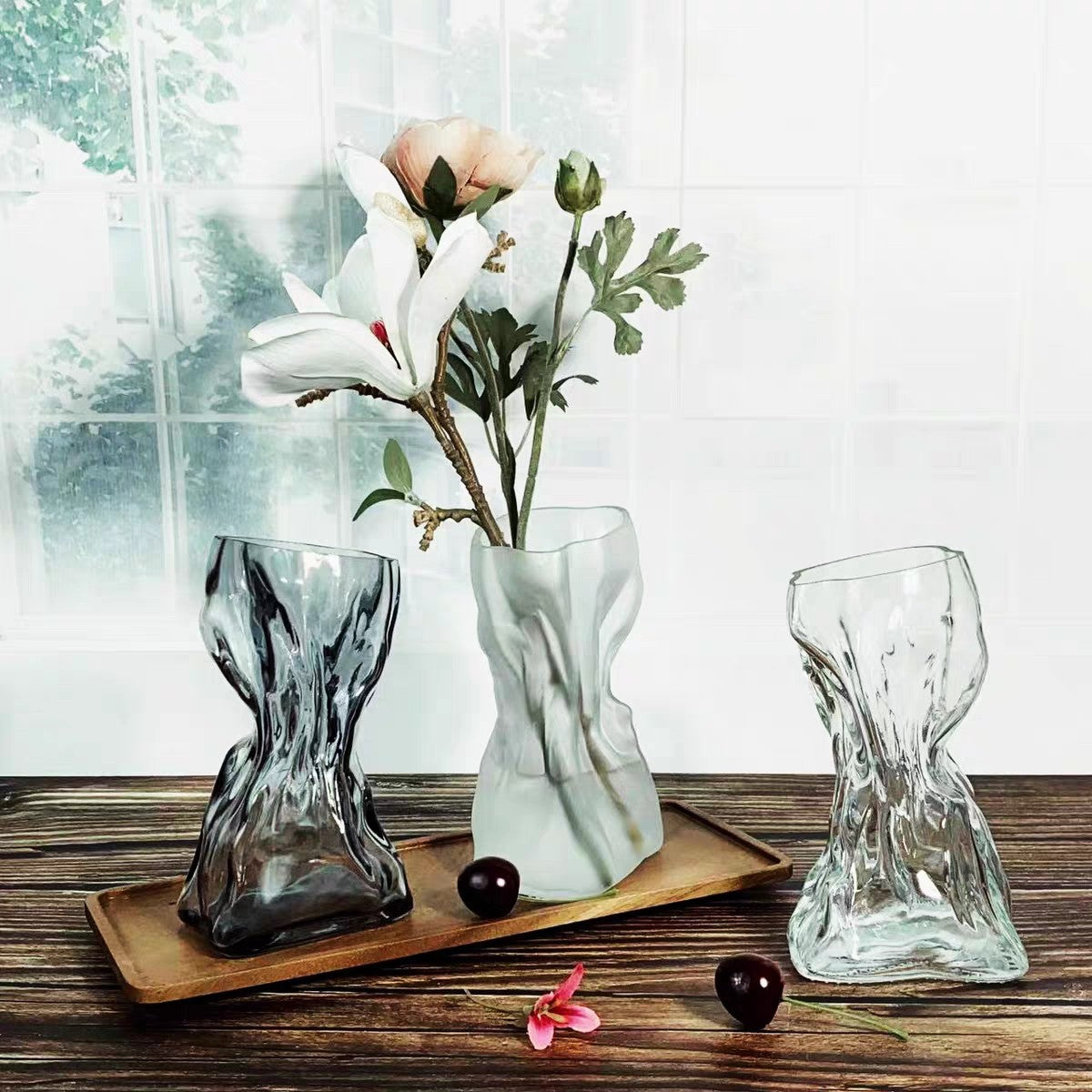 Modern Glass Vase — minimalist glass decor | BYHIMSELF