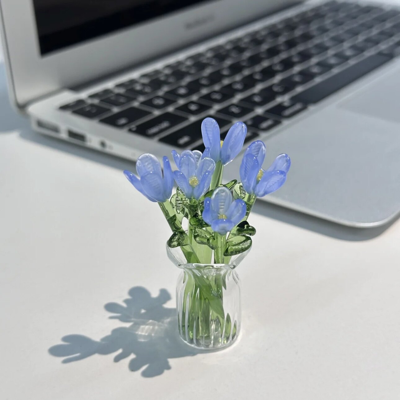 Handmade Glass Bouquet & Vase, glass decor — view 3