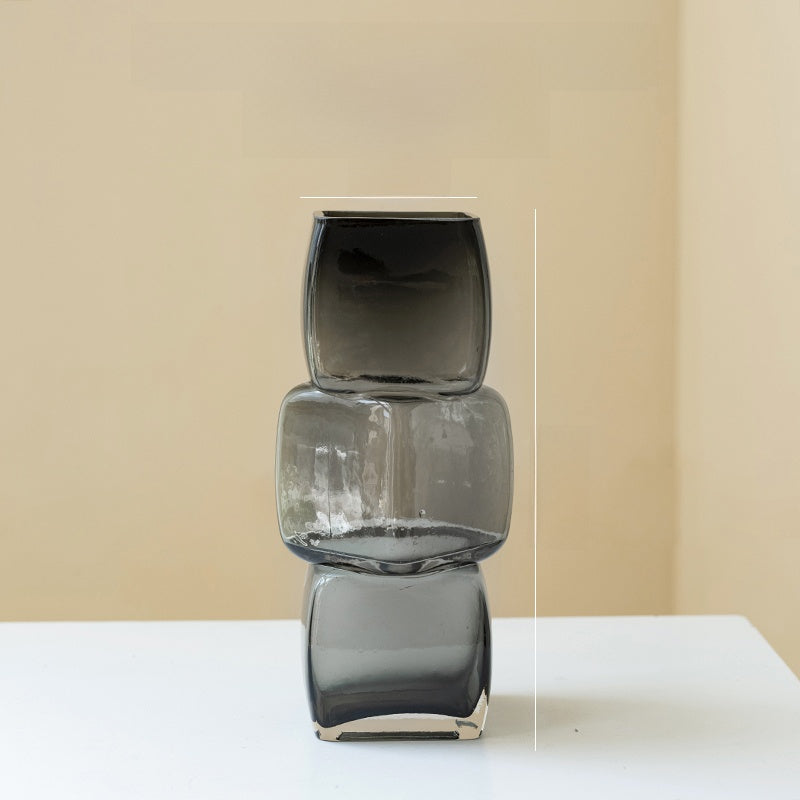 Gradient Geometric Glass Vase — view 13