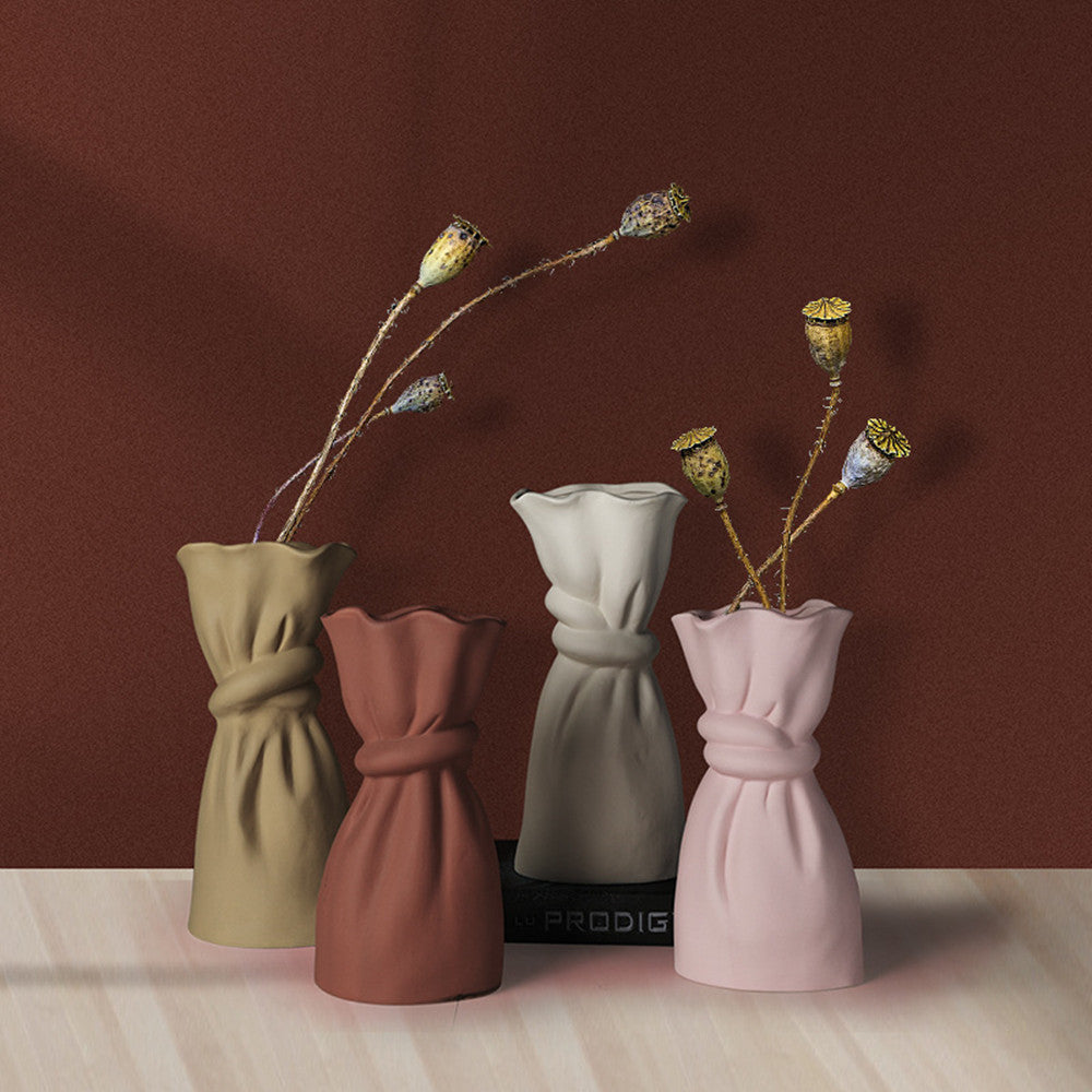 Ceramic Paper-Bag Vase — trompe-l'oeil ceramic vase | BYHIMSELF