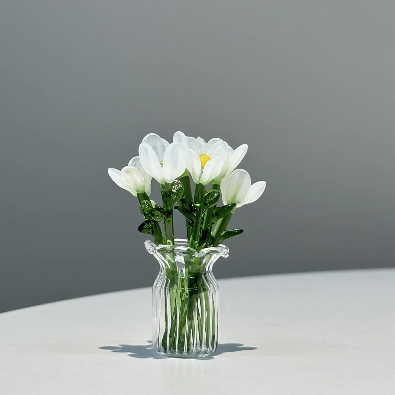 Handmade Glass Bouquet & Vase, glass decor — view 7