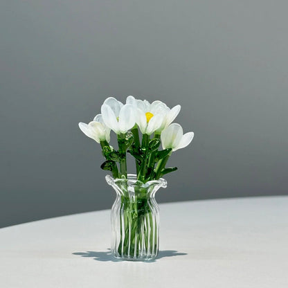 Handmade Glass Bouquet & Vase, glass decor — view 7