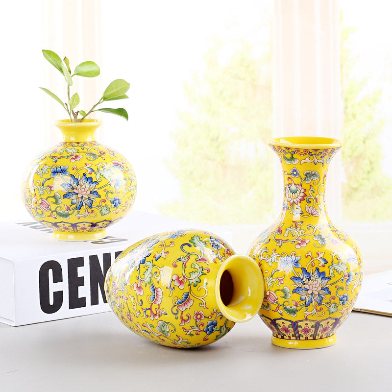 Hand-Painted Vase, painted ceramic — view 3