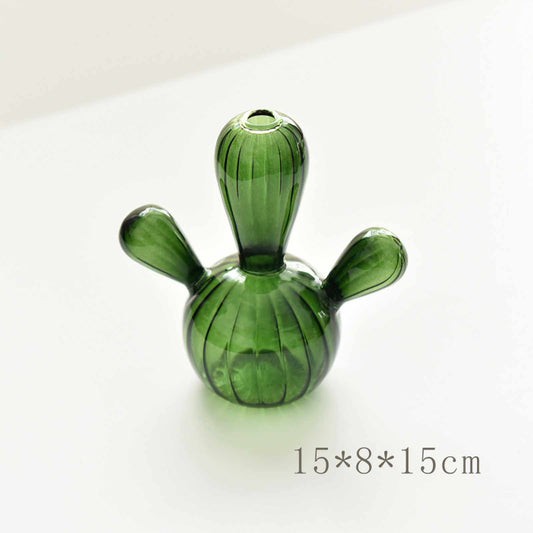Coloured Glass Cactus Vase — view 8
