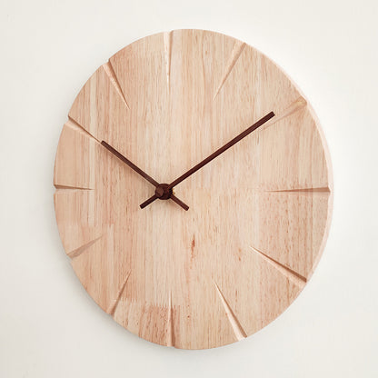 Nordic Solid Wood Silent Wall Clock — view 3