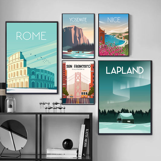 San Francisco Vintage Travel Print — travel poster art | BYHIMSELF