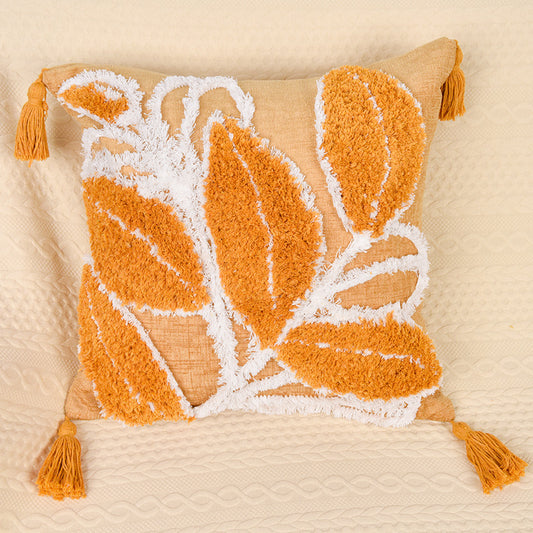 Tufted Leaf Throw Pillow Cover — view 2