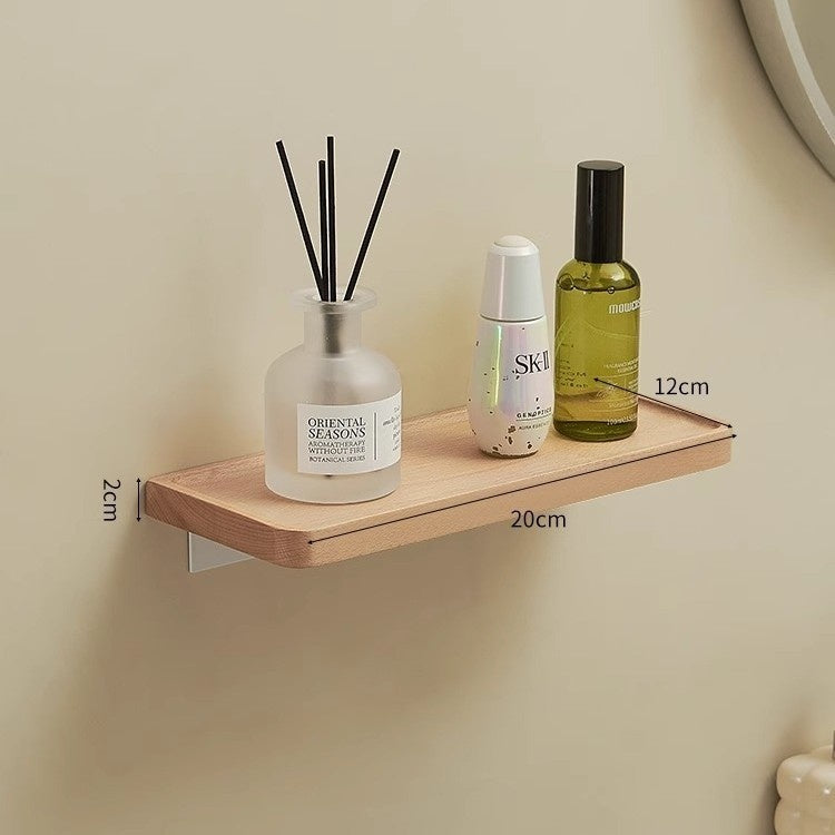 No-Drill Shower Shelf, Walnut Finish — view 10