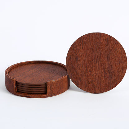 Double-Sided Leather Coaster Set — view 6