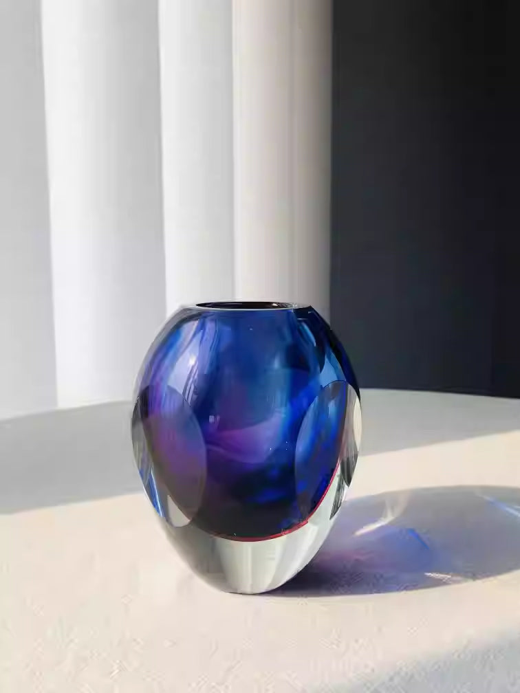Handcrafted Blown Glass Ball Vase — view 2