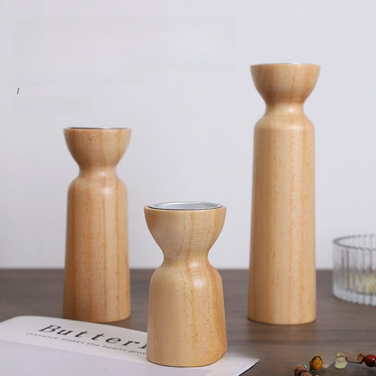 Nordic Wood Candle Holder — wooden candle holder | BYHIMSELF