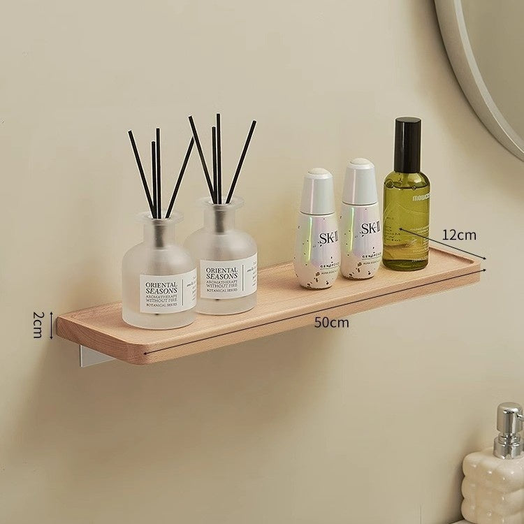 No-Drill Shower Shelf, Walnut Finish — view 13