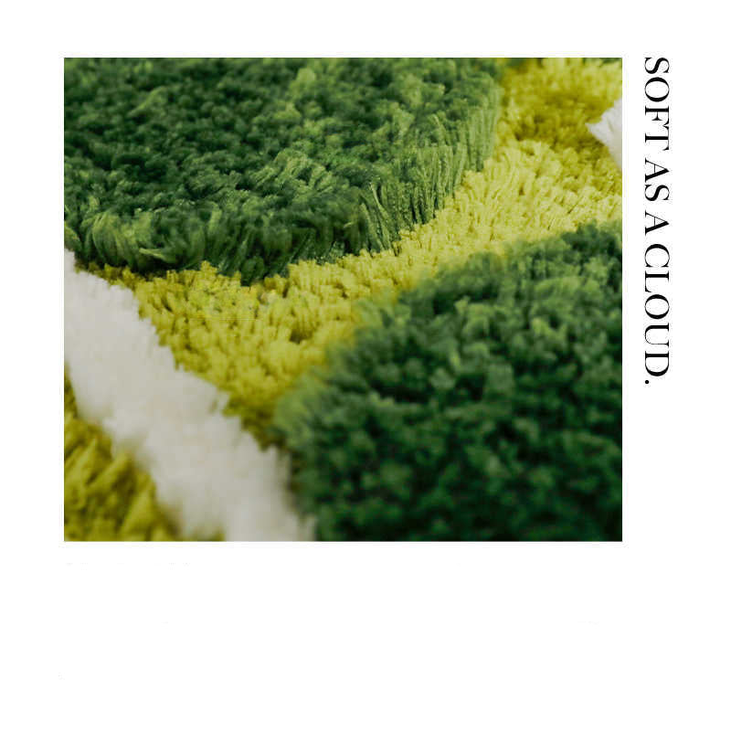 Moss Green Plush Non-Slip Rug — view 4