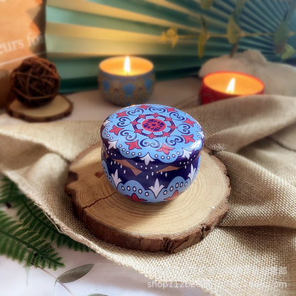 Dried Flower Soy Candle in Tin — view 4