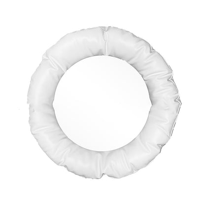 Fabric-Framed Round Wall Mirror — view 7