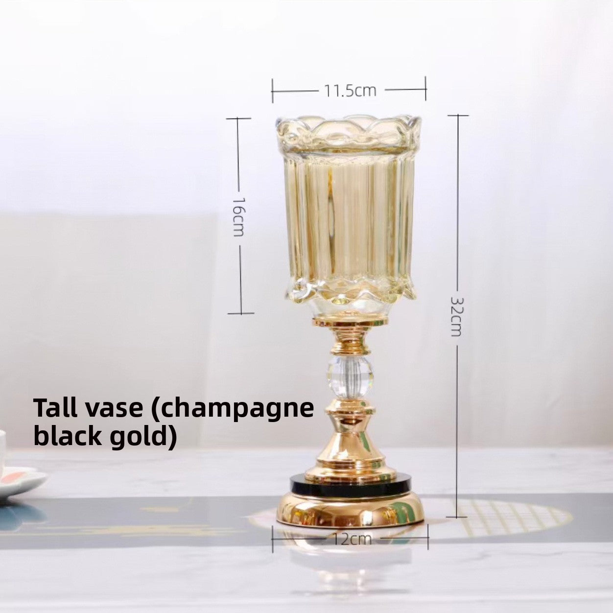 Artisan Glass Vase, hand-crafted glass — view 9