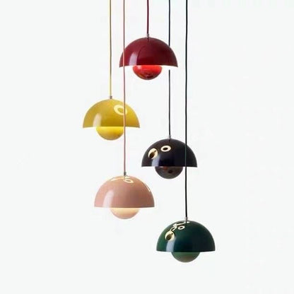 Full-Spectrum Creamy Bud Pendant Light, iron bud pendant light — view 5
