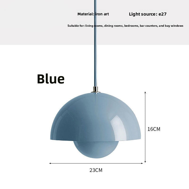 Full-Spectrum Creamy Bud Pendant Light, iron bud pendant light — view 17
