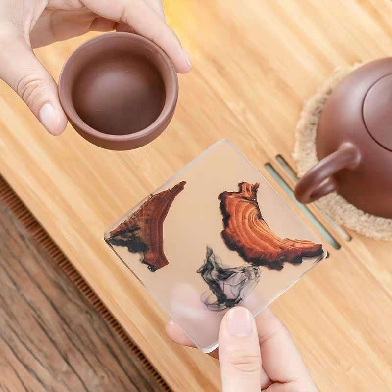 Zen Resin Coaster Set, resin coasters — view 4