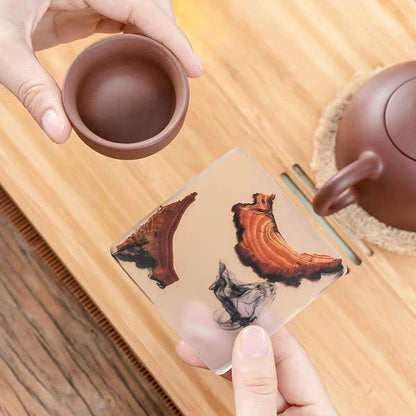 Zen Resin Coaster Set, resin coasters — view 4