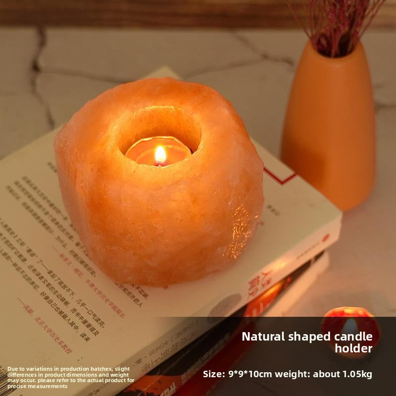 Himalayan Salt Candle Holder, salt decor — view 7