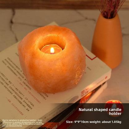 Himalayan Salt Candle Holder, salt decor — view 7