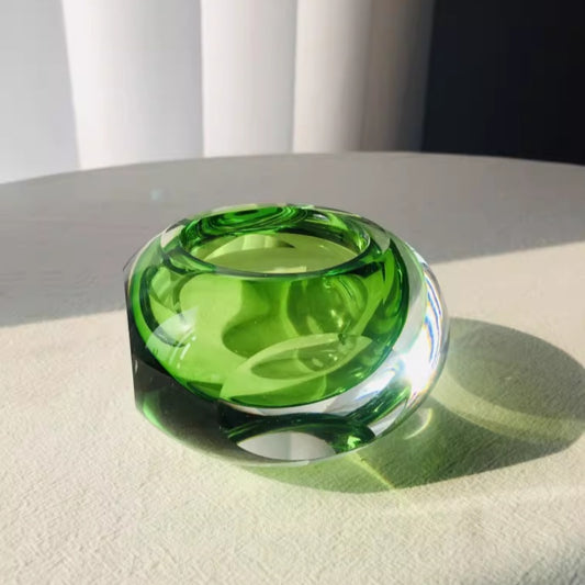 Handcrafted Blown Glass Ball Vase — main view