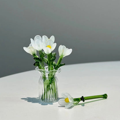 Handmade Glass Bouquet & Vase, glass decor — view 5