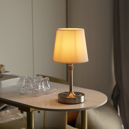 USB Table Lamp, fabric shade USB table lamp — view 4