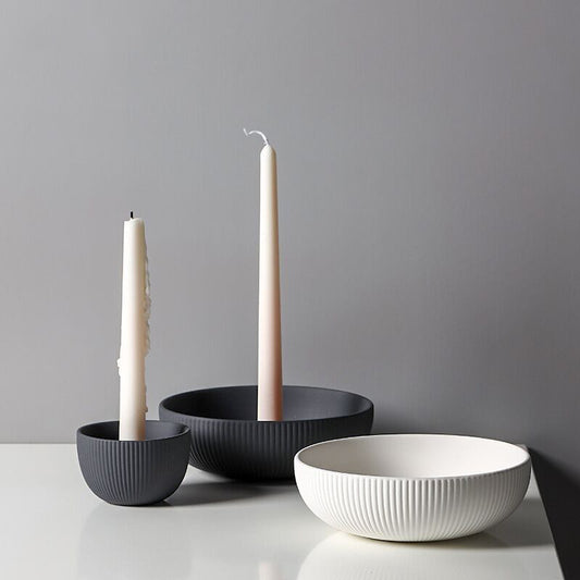 Simple Ceramic Candle Tray — view 2