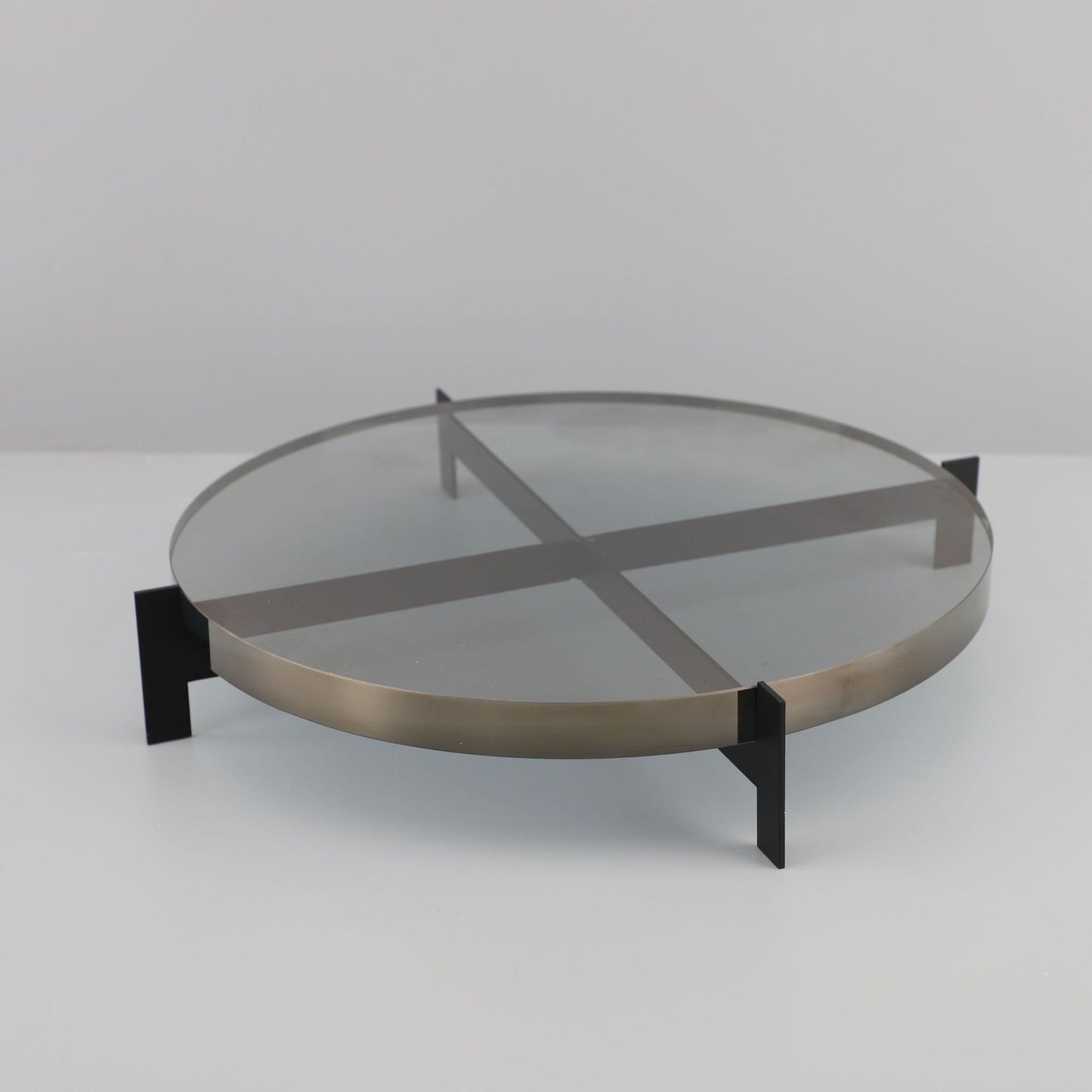 Smoke-Grey Crystal Tray, decorative tray — view 4