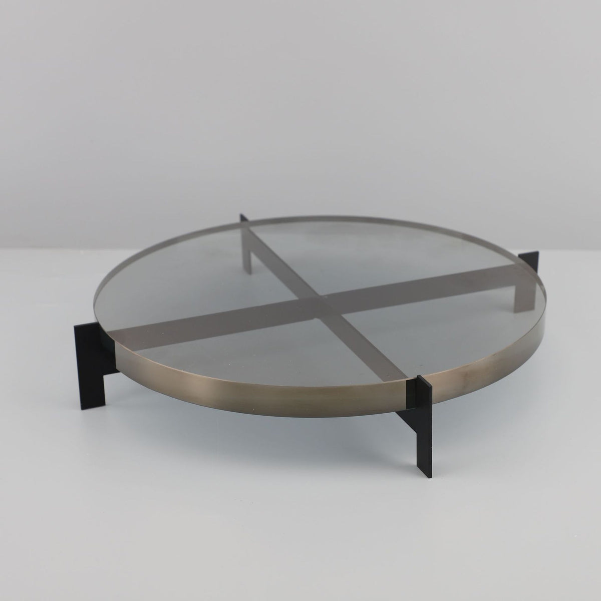 Smoke-Grey Crystal Tray, decorative tray — view 4