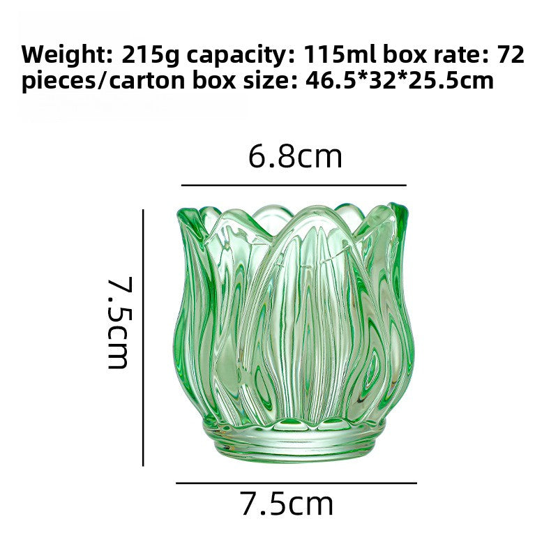 Frosted Glass Tulip Candle Holder — view 6