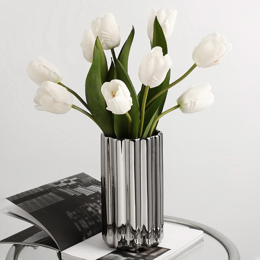 Straight Tube Ceramic Vase — main view