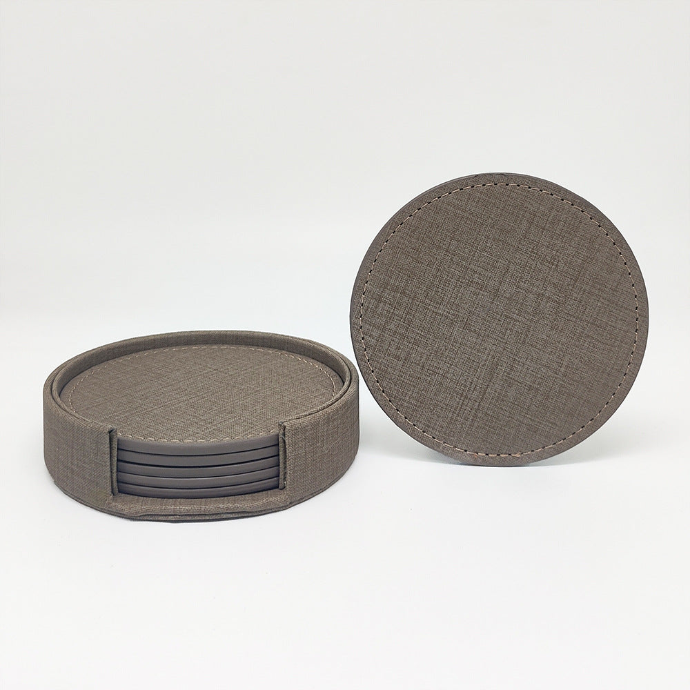 Double-Sided Leather Coaster Set — view 17