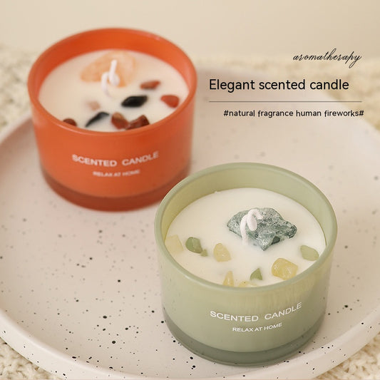 Crystal-Topped Soy Aromatherapy Candle — main view
