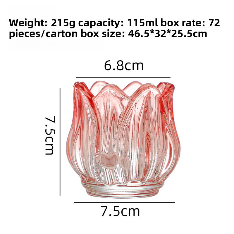 Frosted Glass Tulip Candle Holder — view 10
