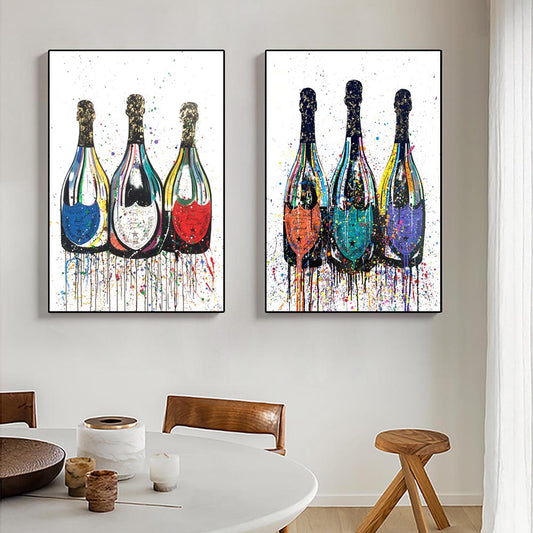 Champagne Pop Canvas Print — celebratory wall art | BYHIMSELF