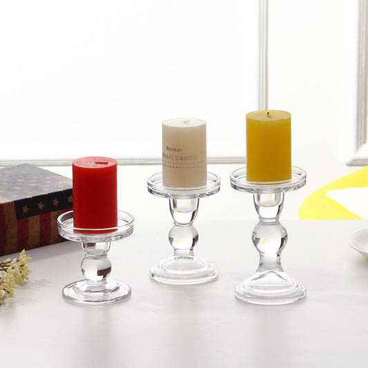 Tall-Footed Glass Candle Holder — main view