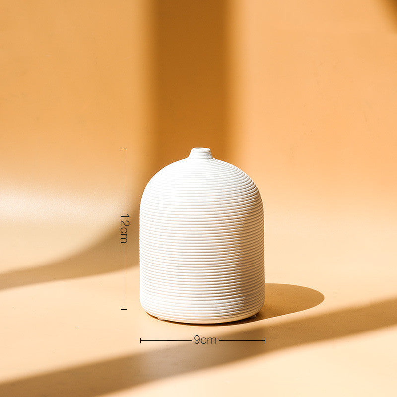 Striped Ceramic Vase — view 6