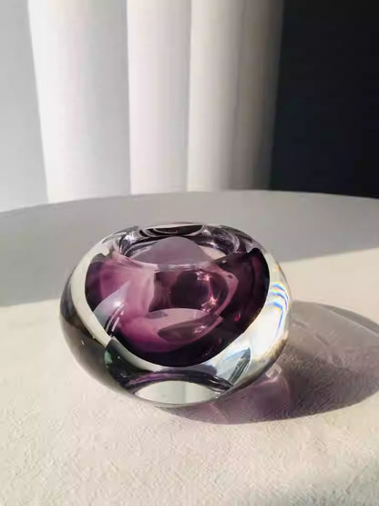 Handcrafted Blown Glass Ball Vase — view 3