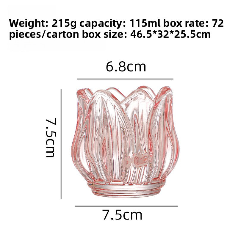 Frosted Glass Tulip Candle Holder — view 9
