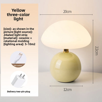 Mushroom Shape LED Table Lamp with Dimming Function, ceramic mushroom LED lamp — view 11