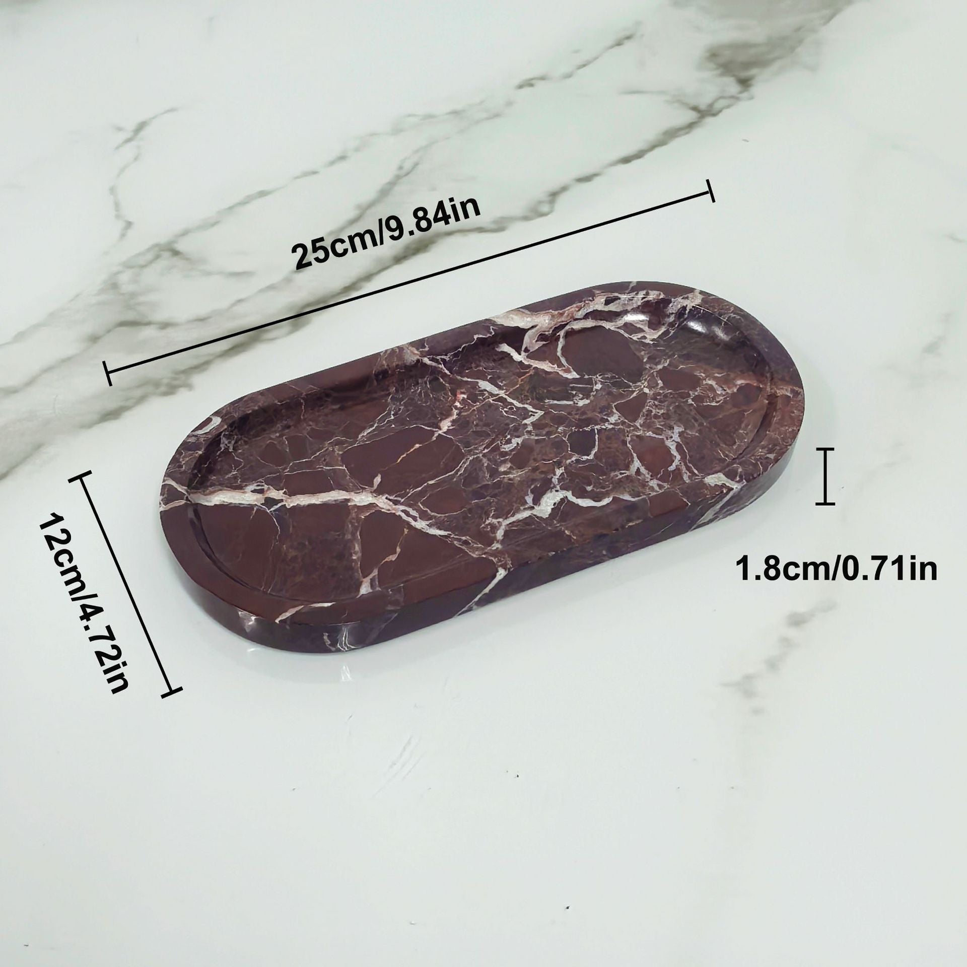 Oval Travertine Tray, stone tray — view 8
