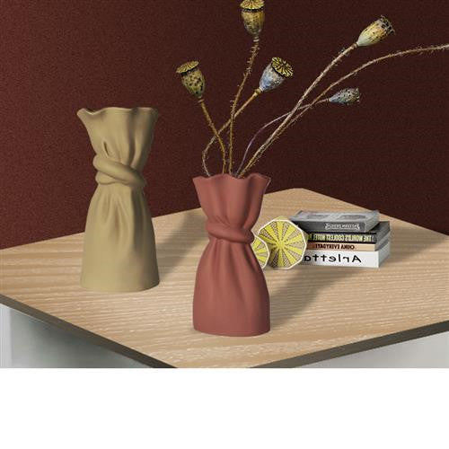 Ceramic Paper-Bag Vase — view 4